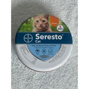 Seresto Cat Flea and Tick Collar 8 Month Protection Bayer Odorless Non-Greasy
